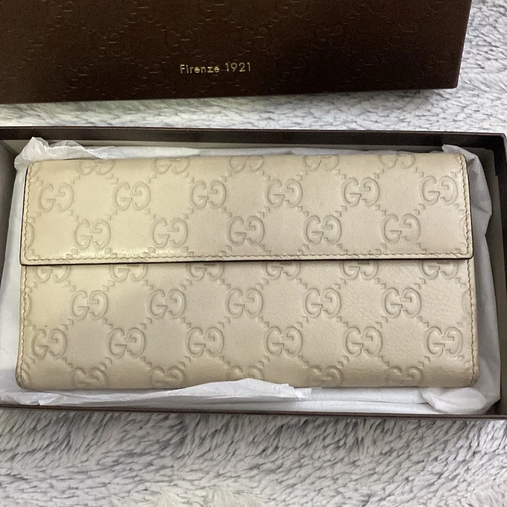 💛Gucci Long Wallet Guccissima Leather Beige💛 - Picture 4 of 12